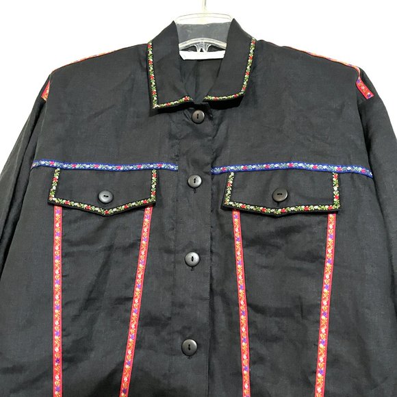 Brett Harrison Vintage Oversized Linen Button Up - Picture 9 of 14